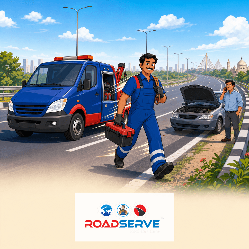 Towing on Ahmedabad Vadodara Expressway