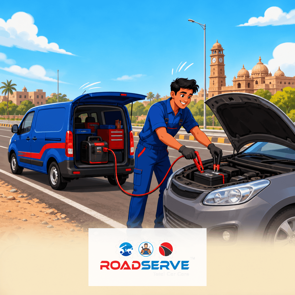 Car Battery Dead in Rajkot? 24x7 Jump Start Help