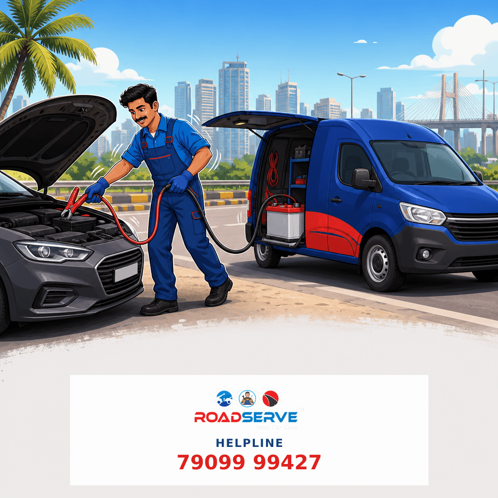 Quick Car Battery Jump Start in Navi Mumbai