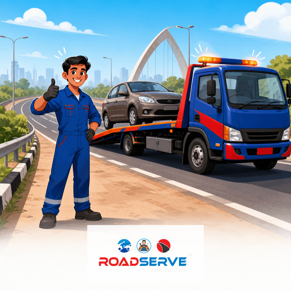 Efficient Car Towing on Ring Road, Delhi