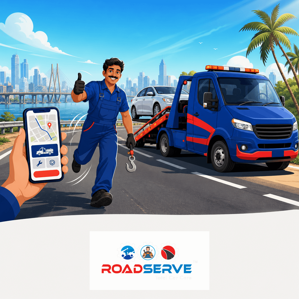 Find Car Towing Service in Mumbai with RoadServe App