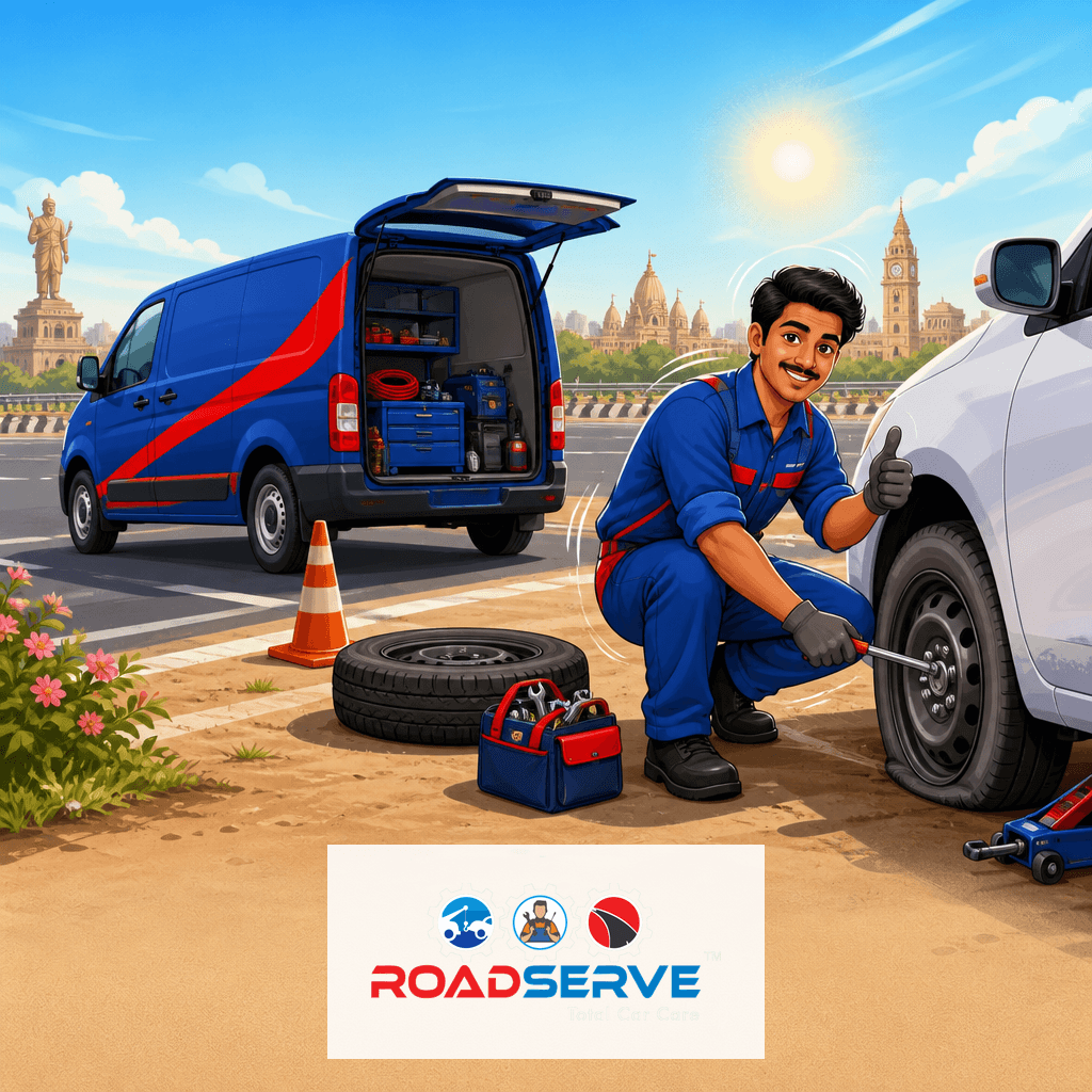 Flat Tyre Repair in Rajkot: Quick Help Near You