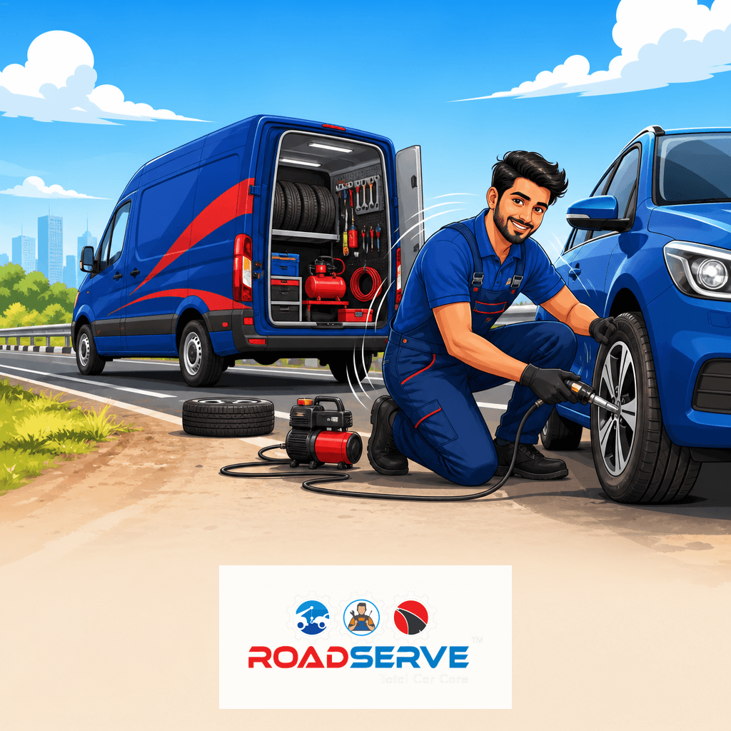 Mobile Tyre Puncture Repair at Doorstep: Fast & Reliable