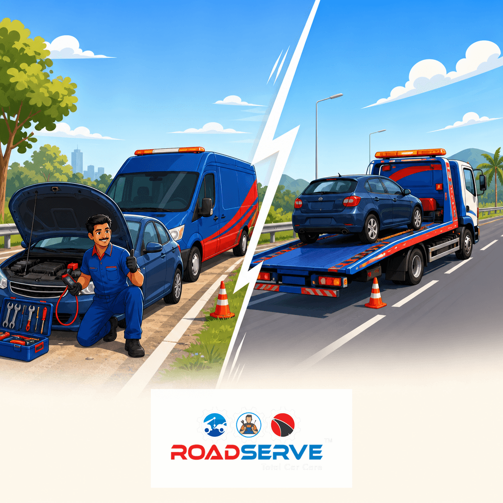 Key Differences: Roadside Assistance vs Towing