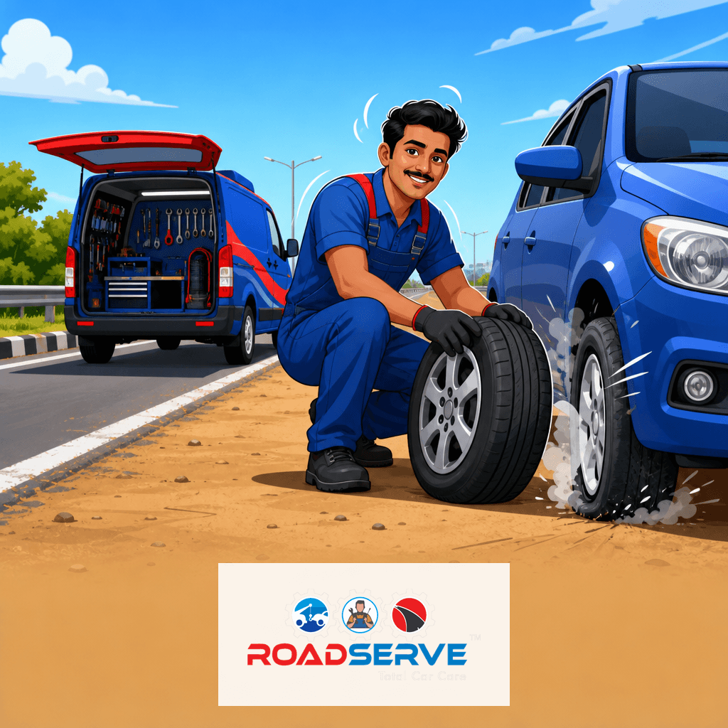 Tyre Burst on Rajkot Highway? Get Roadside Help